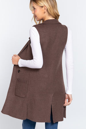 Sleeveless Long Sweater Vest -10 colors - women's vest at TFC&H Co.
