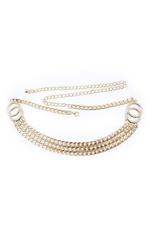 Stylish 3 Row Flat Chain Belt - Ships from The US - belt at TFC&H Co.