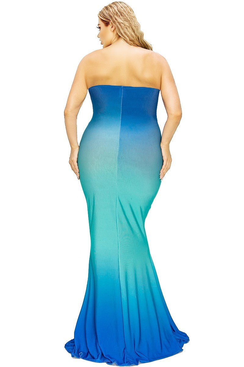 - Voluptuous (+) Plus hot summer gradient tube maxi dress - Ships from The USA - womens dress at TFC&H Co.