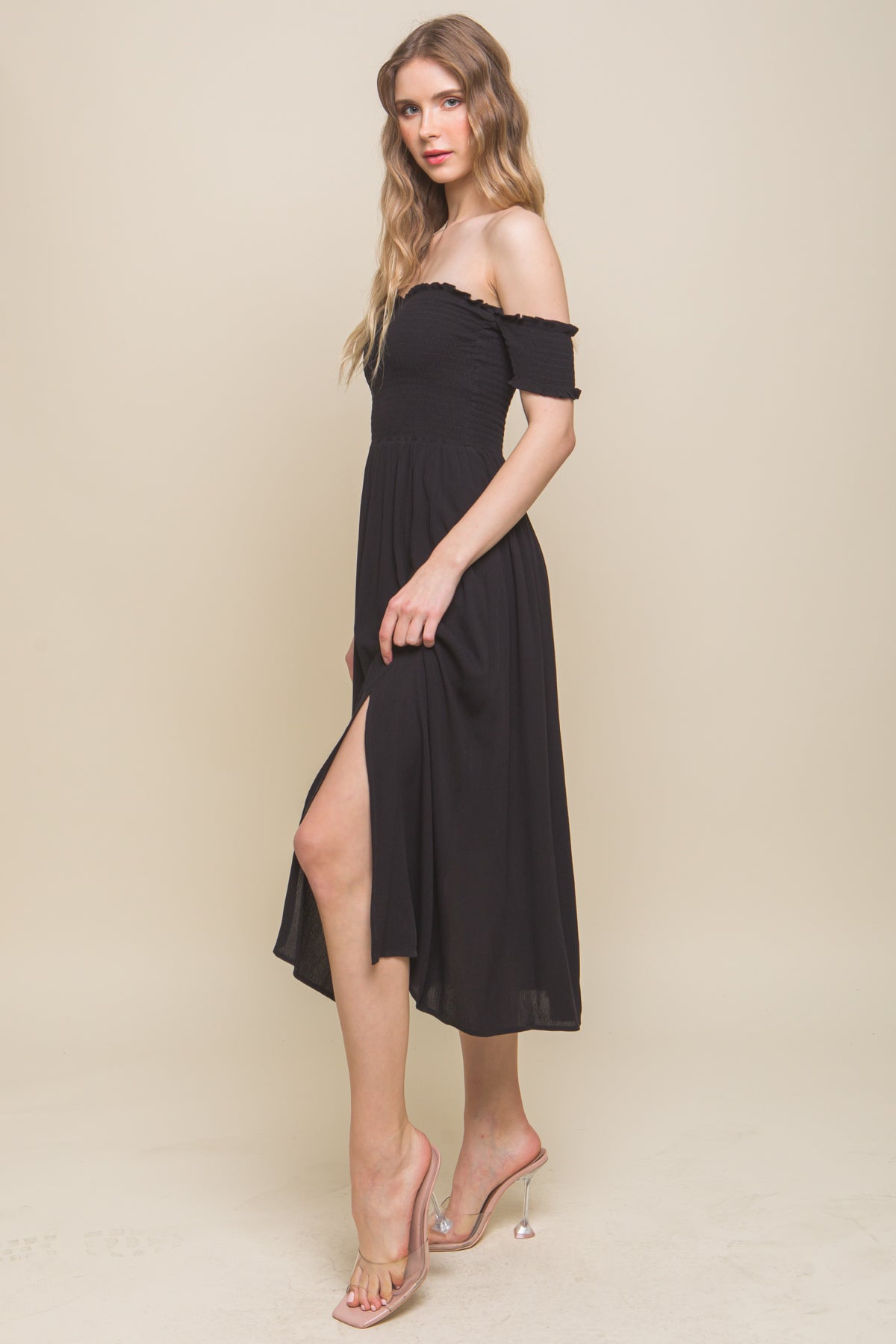 Flowy Off The Shoulder Dress - 6 colors - Ships from The USA - women's dress at TFC&H Co.