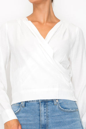 - Front Wrap Surplice Neck Top - 5 colors - womens shirt at TFC&H Co.