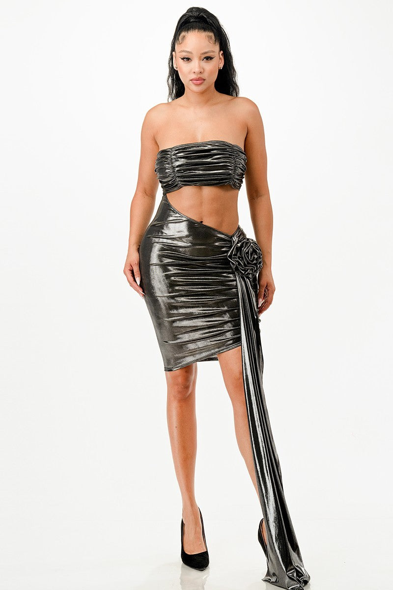 Metallic Foil Sexy Dress - women's dress at TFC&H Co.