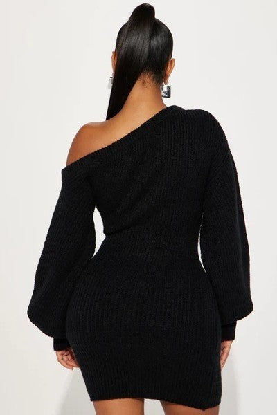 L Sweater Knit Mini Dress - women's dress at TFC&H Co.