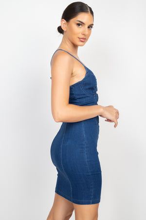 - Front Button Cami Denim Dress - 2 colors - womens dress at TFC&H Co.