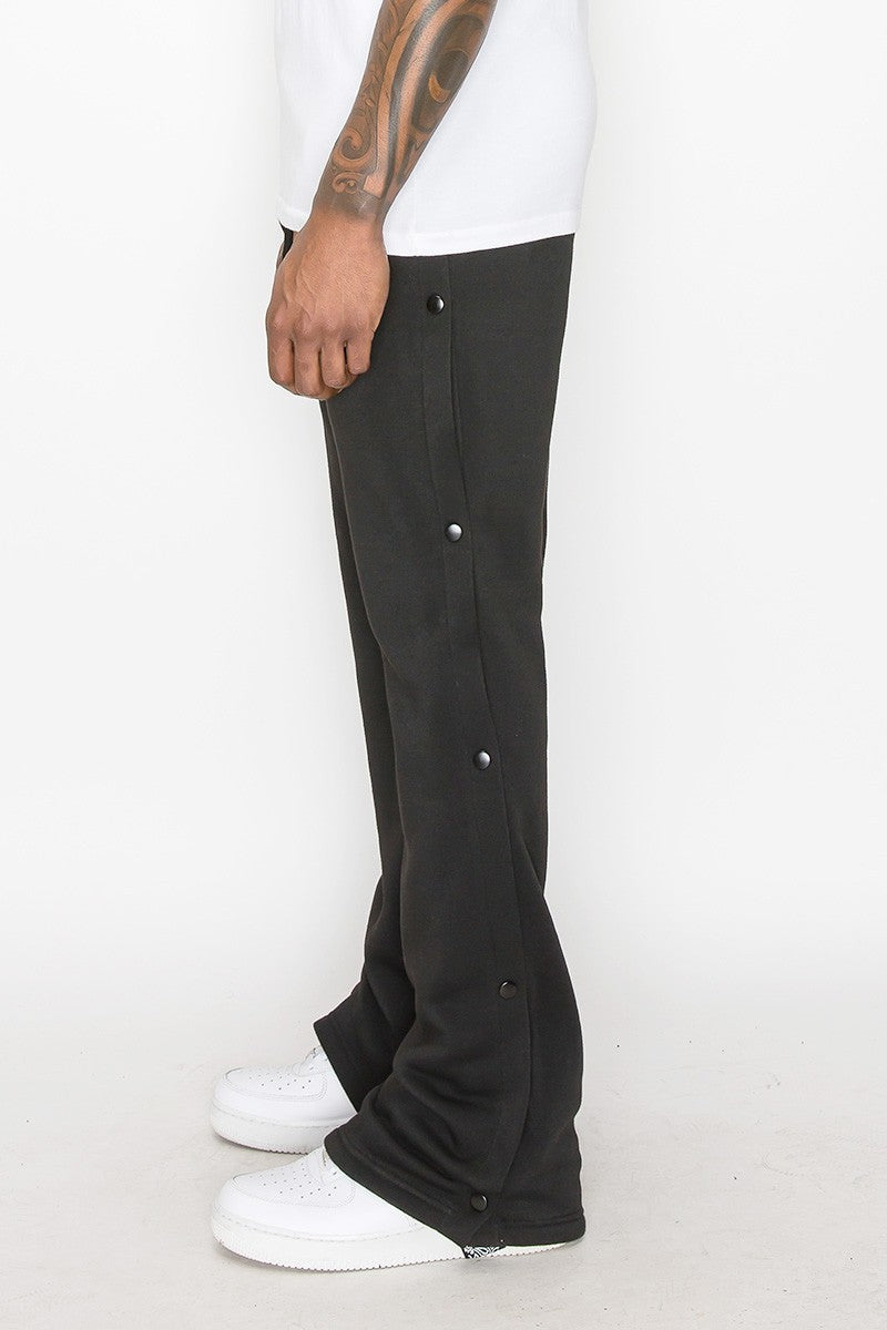 【BAON】Yutini banding snap button fleece wide pants Bandana Fleece Men's Flare Jogger Pants – TFC&H Co.