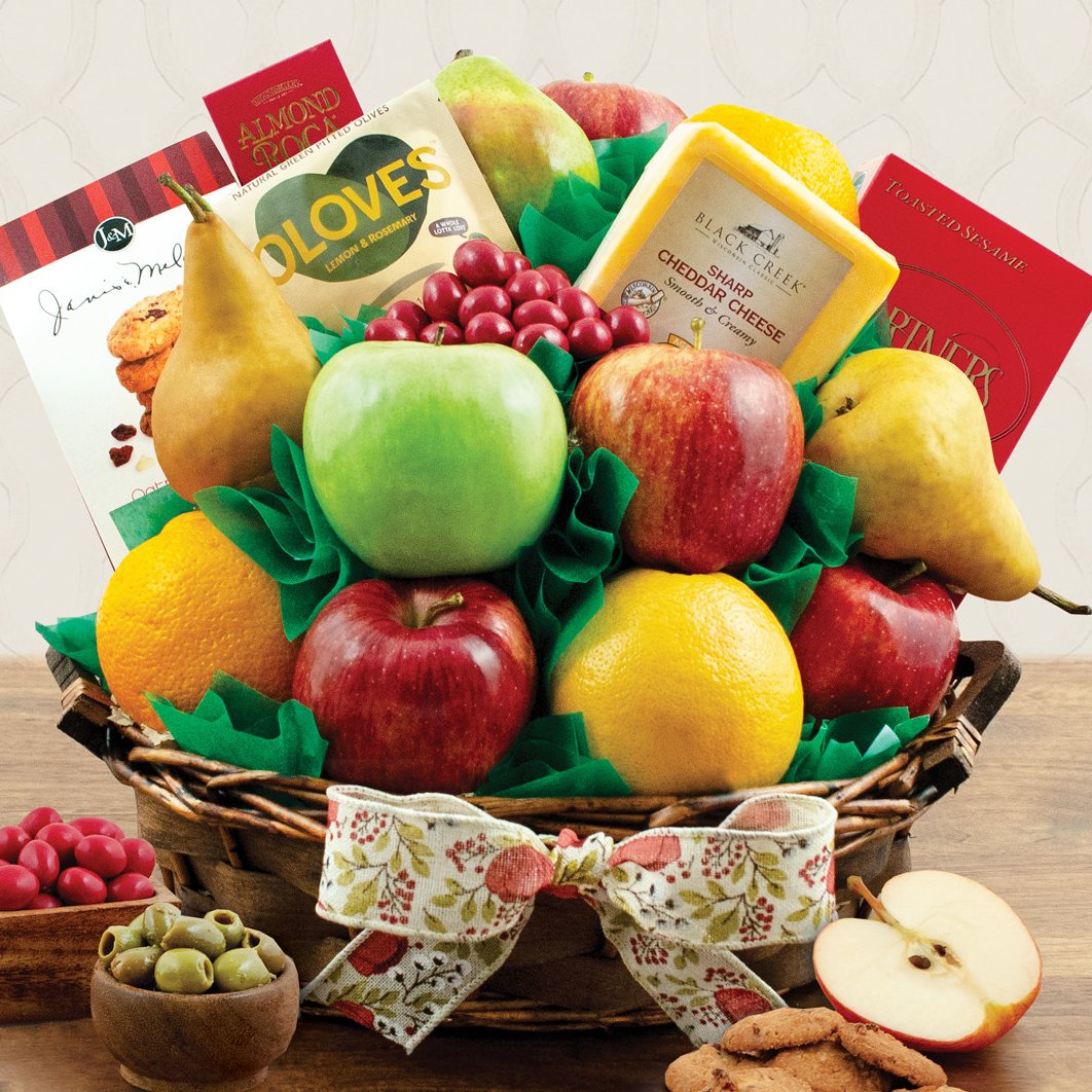 - Nature's Bounty: Fruit & Snacks Gift Basket - Gift basket at TFC&H Co.