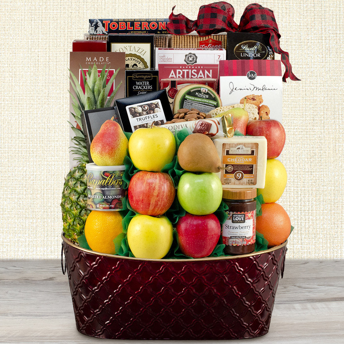 - Fruit Abounds: Signature Series Fruit & Snacks Gift Basket - Gift basket at TFC&H Co.