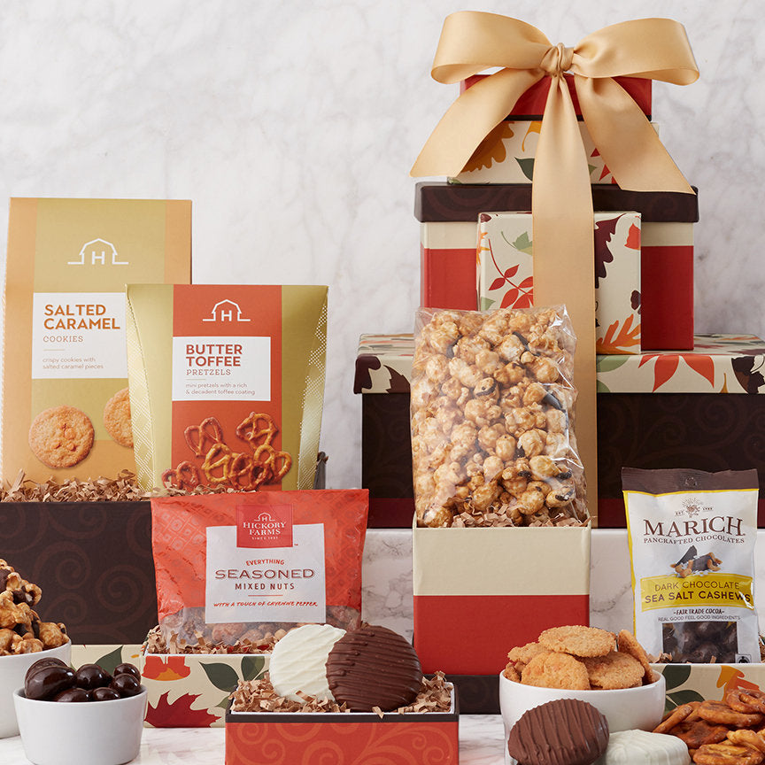 - Fall Flavors: Sweets Gift Tower - Gift basket at TFC&H Co.