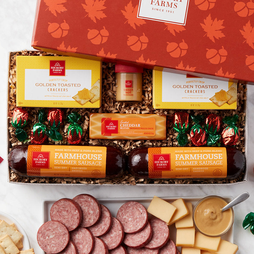 - Fall Farmhouse: Meat & Cheese Gift Box - Gift basket at TFC&H Co.