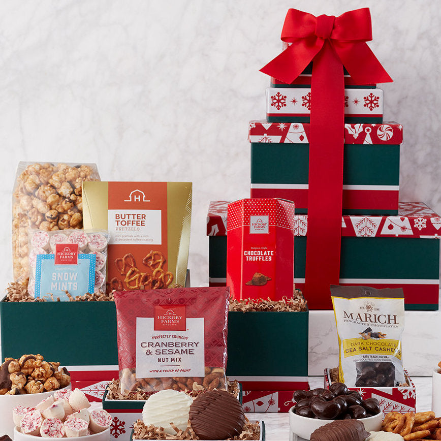 - Sweet Holidays: Christmas Gift Tower - Gift basket at TFC&H Co.