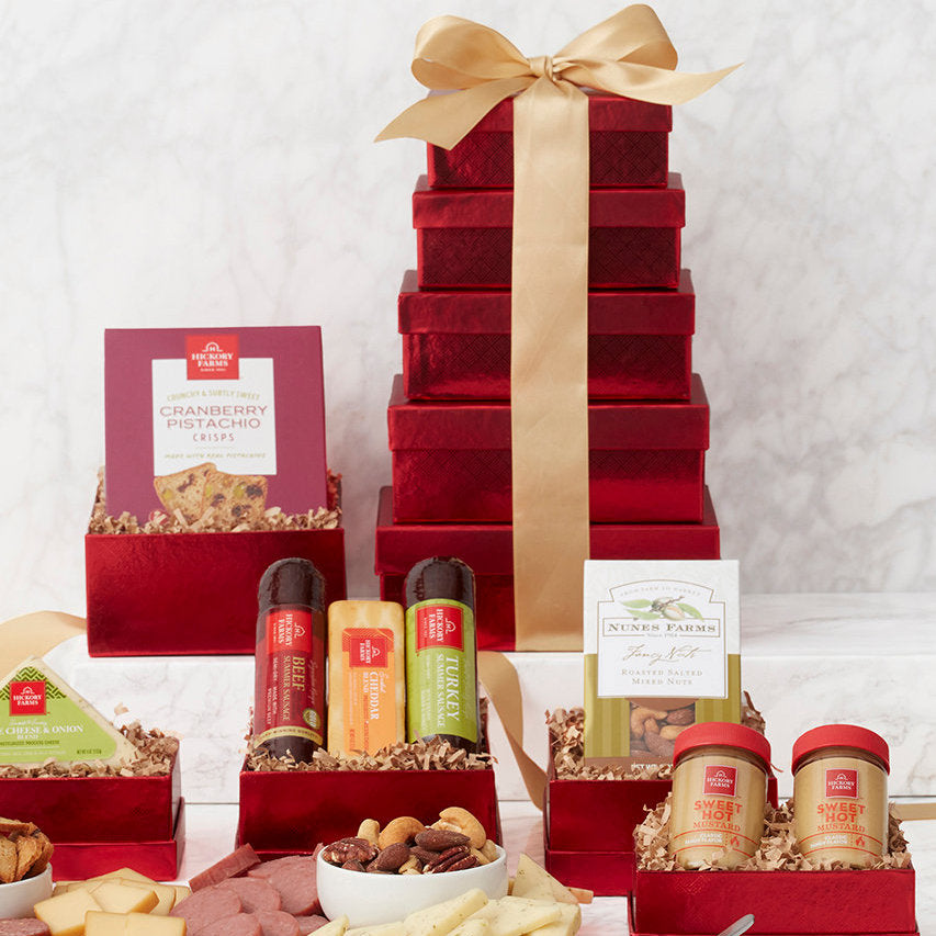 - Modern Tastings: Savory Gift Tower - Gift basket at TFC&H Co.