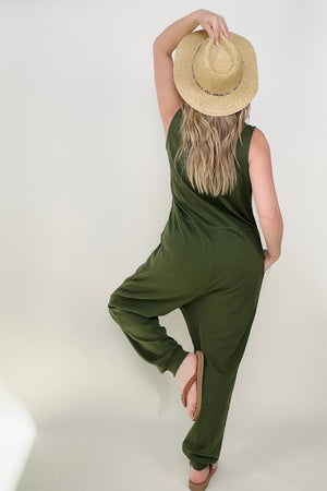 - Zenana Solid Sleeveless Harem Jumpsuit -3 colors - Ships from The US - womens jumpsuits at TFC&H Co.