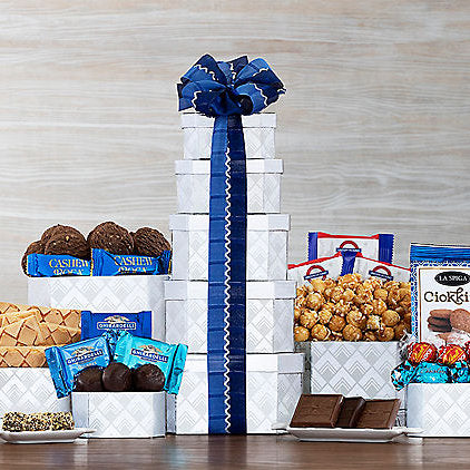 - Premium Sweets: Gourmet Gift Tower - Gift basket at TFC&H Co.