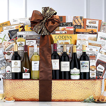 - Premium California Wine Collection: Gourmet Wine Basket - Gift basket at TFC&H Co.