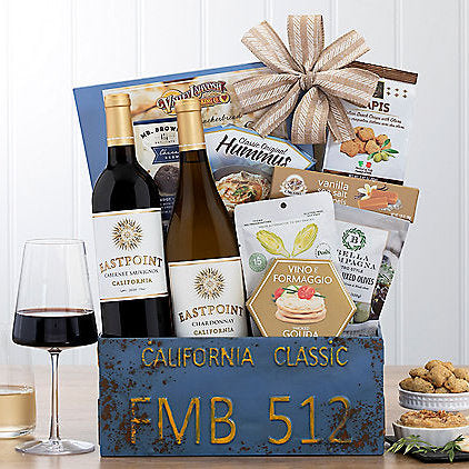 - Sunset Serenade: Eastpoint Cellars Wine Basket - Gift basket at TFC&H Co.