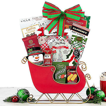 - JOY to the World: Christmas Sleigh Gift Basket - Gift basket at TFC&H Co.