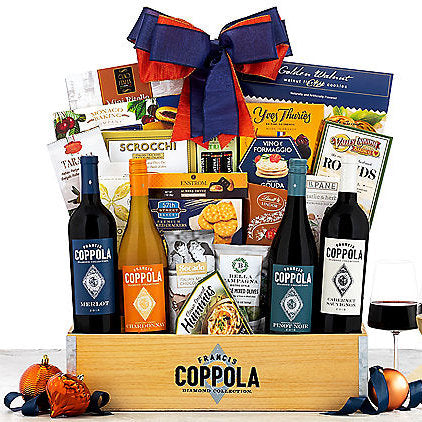 20 19 13 - Francis Ford Coppola Quartet: Wine Gift Basket - Gift basket at TFC&H Co.