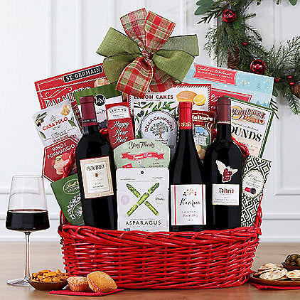 - Red Wine Collection: Gourmet Gift Basket - Gift basket at TFC&H Co.