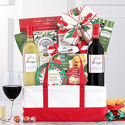 - Kiarna Vineyards Red and White Duet: Gourmet Gift Basket - Gift basket at TFC&H Co.