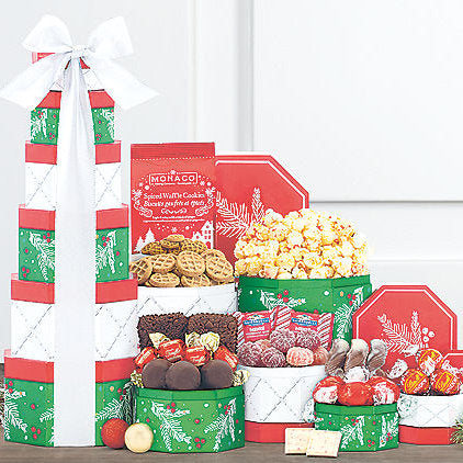 - Tis' the Season: Christmas Holiday Gift Tower - Gift basket at TFC&H Co.