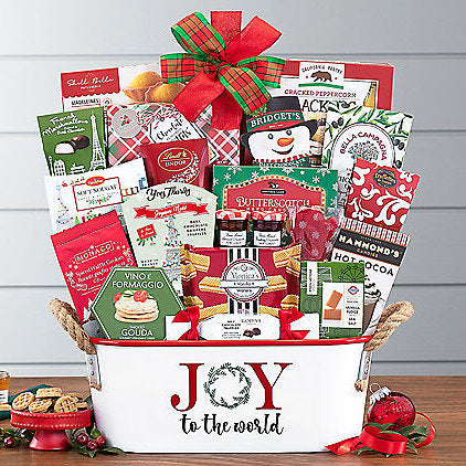 - Joy to the World: Gourmet Holiday Gift Basket - Gift basket at TFC&H Co.