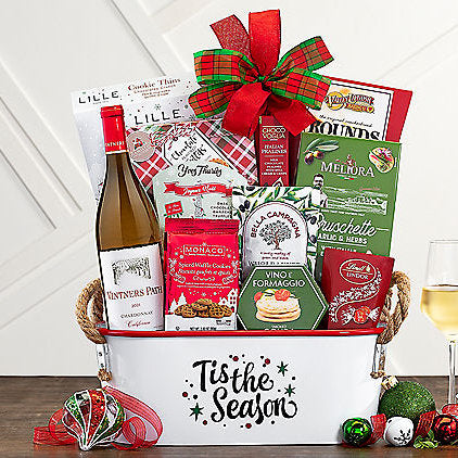 - Vintners Path Chardonnay: Holiday Wine Gift Basket - Gift basket at TFC&H Co.