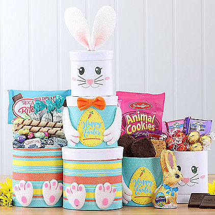 Default Title - Sweet Bunny: Easter Gift Tower Easter Basket - Gift Basket at TFC&H Co.