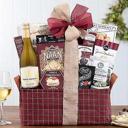 - Robert Mondavi Chardonnay: Gourmet Wine Gift Basket - Gift basket at TFC&H Co.