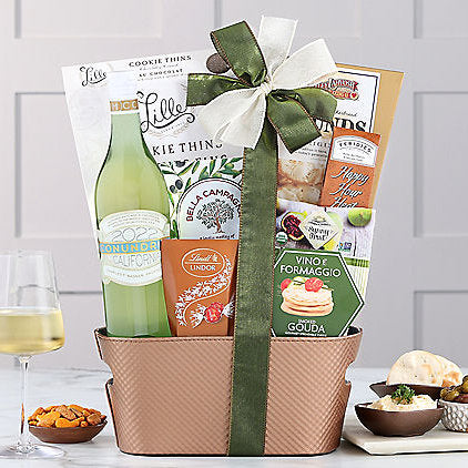6 11 13 Caymus Conundrum: Premium White Wine Basket - Gift basket at TFC&H Co.