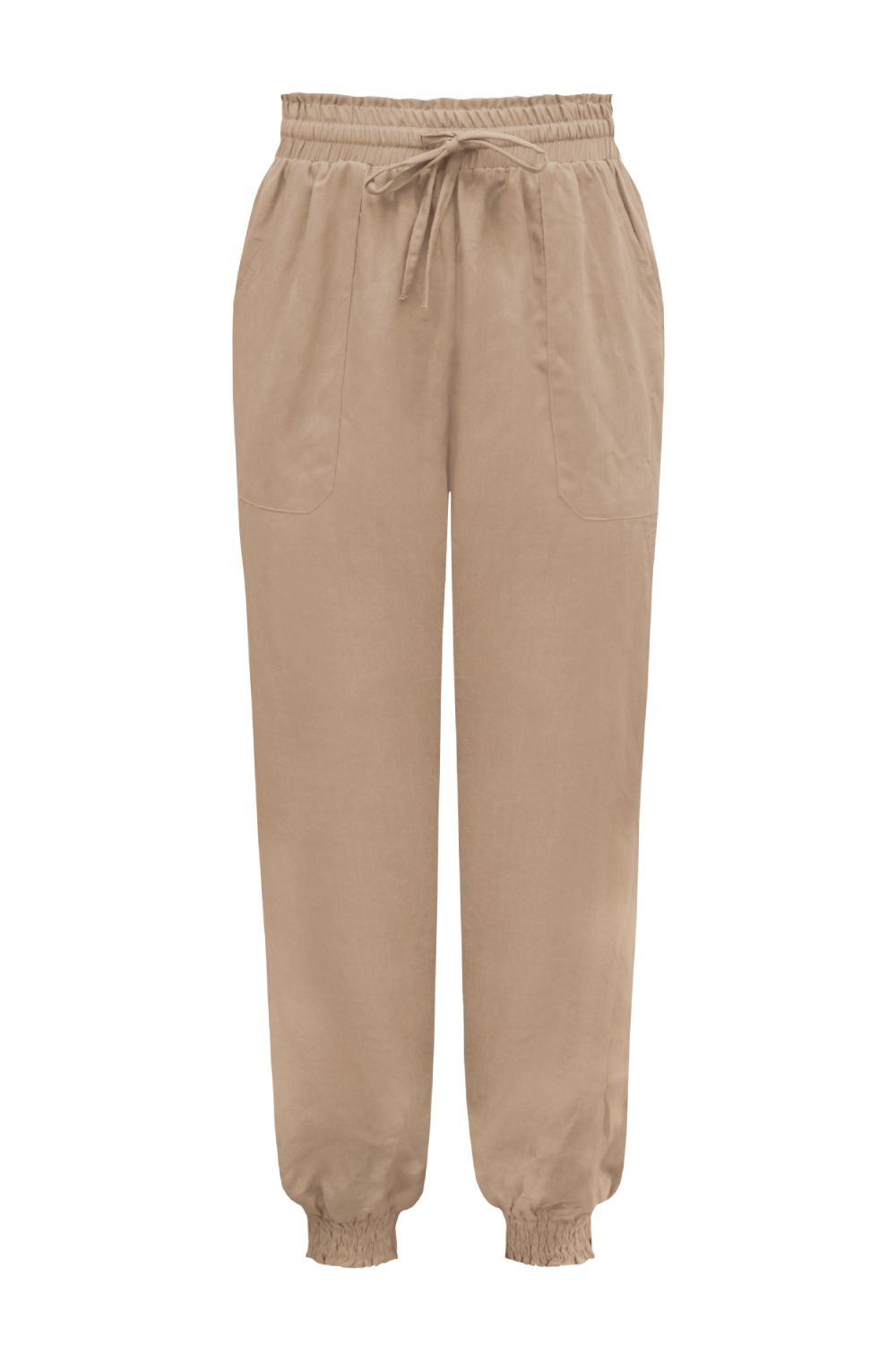 TAN Tied Long Joggers with Pockets - 5 colors - women's joggers at TFC&H Co.