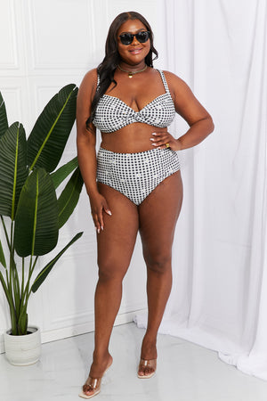 - Marina West Swim Take A Dip Twist High-Rise Bikini in Black - Ships from The US - womens bikini set at TFC&H Co.