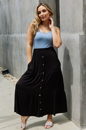 Heimish So Easy Full Size Solid Maxi Skirt - Ships from The USA - women's skirt at TFC&H Co.