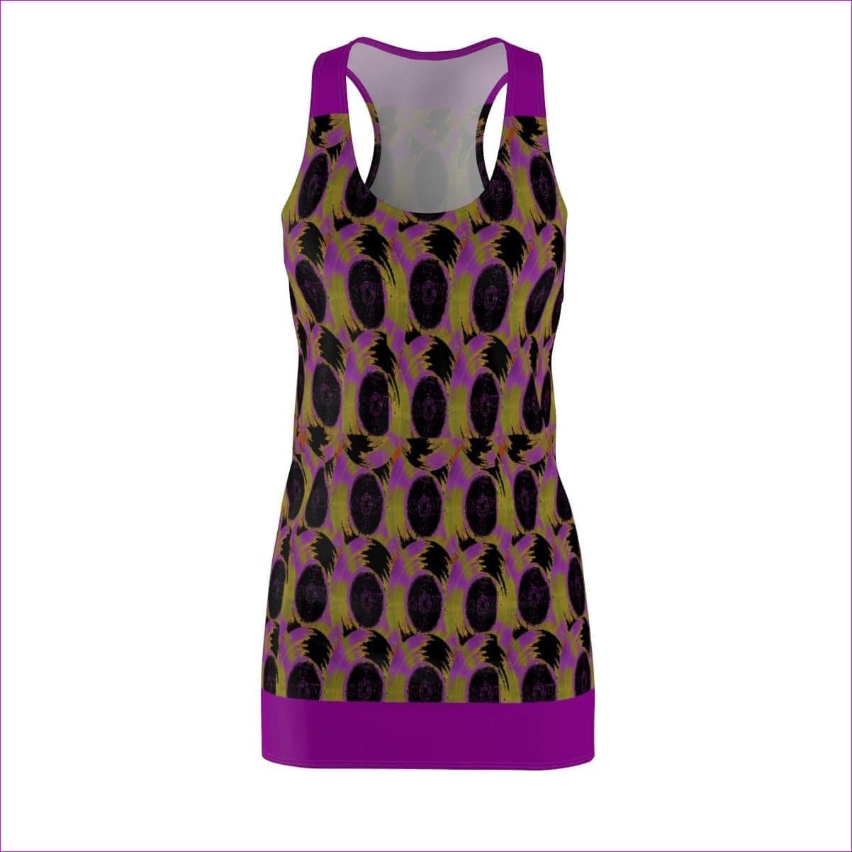 Abstract 3 Cut & Sew Womens Racerback Dress Voluptuous (+) Size Available- Ships from The US - women's racerback dress at TFC&H Co.