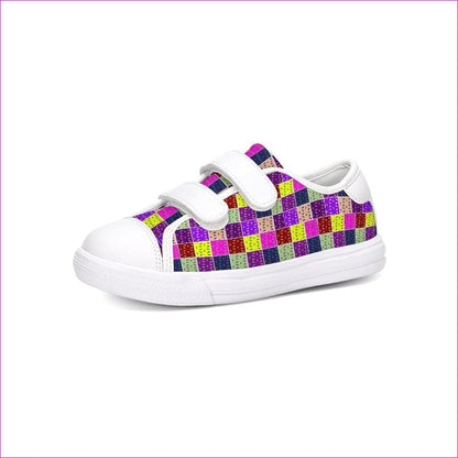 multi-colored Abstract Kids Kids Velcro Sneaker - Kids Shoes at TFC&H Co.