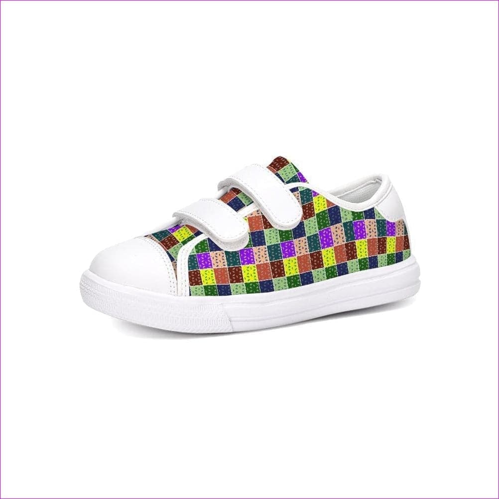 multi-colored - Abstract Kids Kids Velcro Sneaker - Kids Shoes at TFC&H Co.