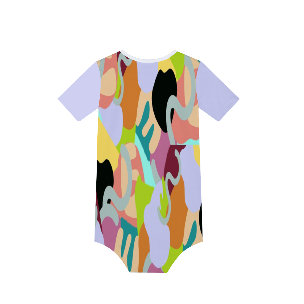 Abstract Wild Baby's Short Sleeve Romper - infant onesie at TFC&H Co.