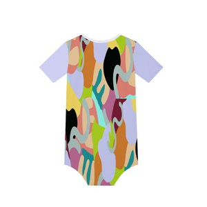- Abstract Wild Baby's Short Sleeve Romper - infant onesie at TFC&H Co.