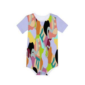 - Abstract Wild Baby's Short Sleeve Romper - infant onesie at TFC&H Co.