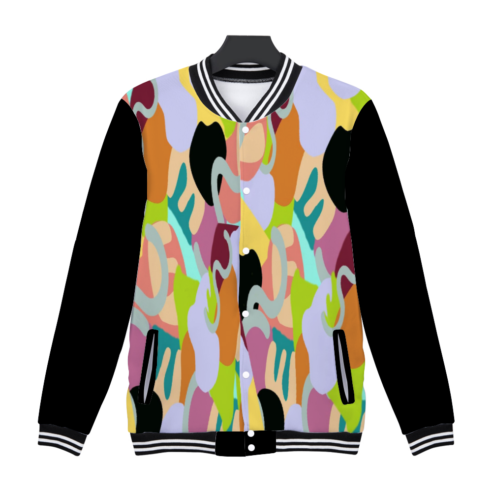 Abstract Wild Button Up Classic Jacket - Black - unisex jacket at TFC&H Co.