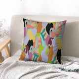 MULTI-COLORED - Abstract Wild Couch pillow with pillow Inserts | linen type fabric Ma - couch pillow at TFC&H Co.