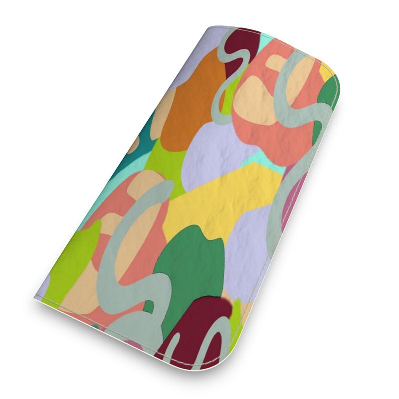 Abstract Wild Luxury Leather Glasses Case - Leather Glasses Case at TFC&H Co.