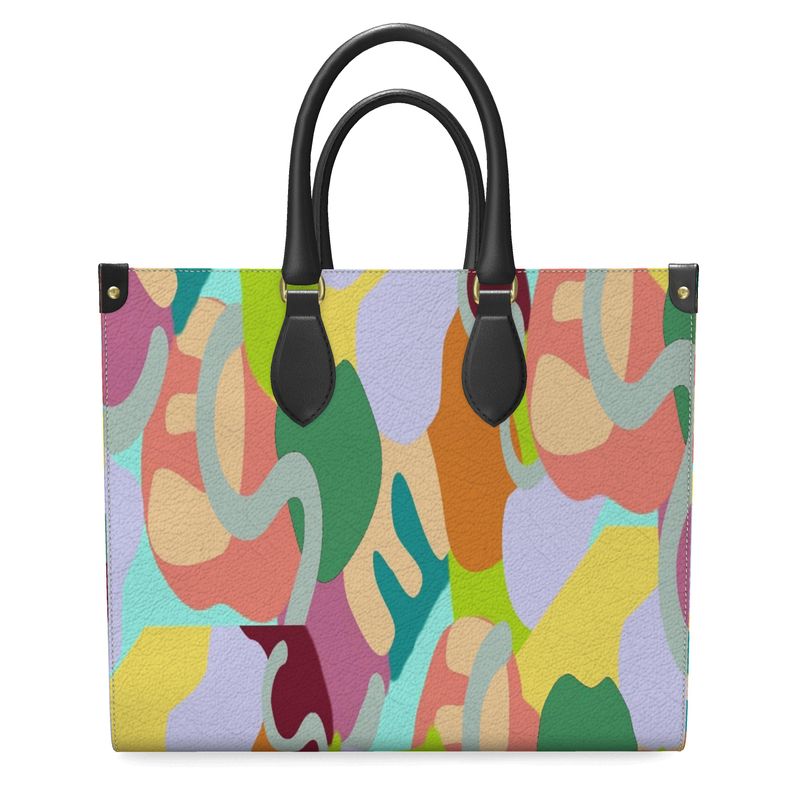 - Abstract Wild Luxury Leather Shopper Bag - Leather Shopper Bag at TFC&H Co.