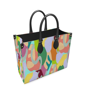 - Abstract Wild Luxury Leather Shopper Bag - Leather Shopper Bag at TFC&H Co.