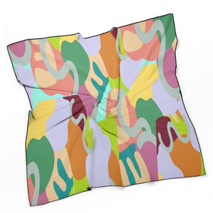 - Abstract Wild Soft & Shiny Silk Scarf - Scarf Wrap or Shawl at TFC&H Co.