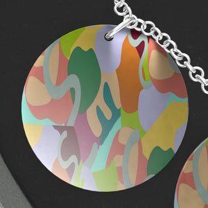 Abstract Wild Triple Silver Disk Pendant - Triple silver disk pendant at TFC&H Co.
