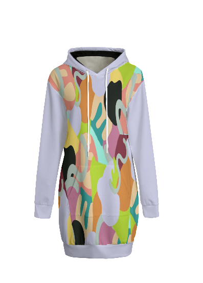 - Abstract Wild Women's Hoodie Dress | Interlock - womens hoodie dress at TFC&H Co.