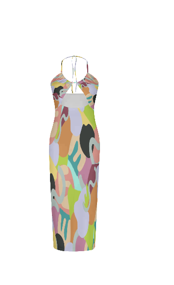 MULTI-COLORED - Abstract Wild Women's Sexy Hollow Cami Dress - womens dress at TFC&H Co.