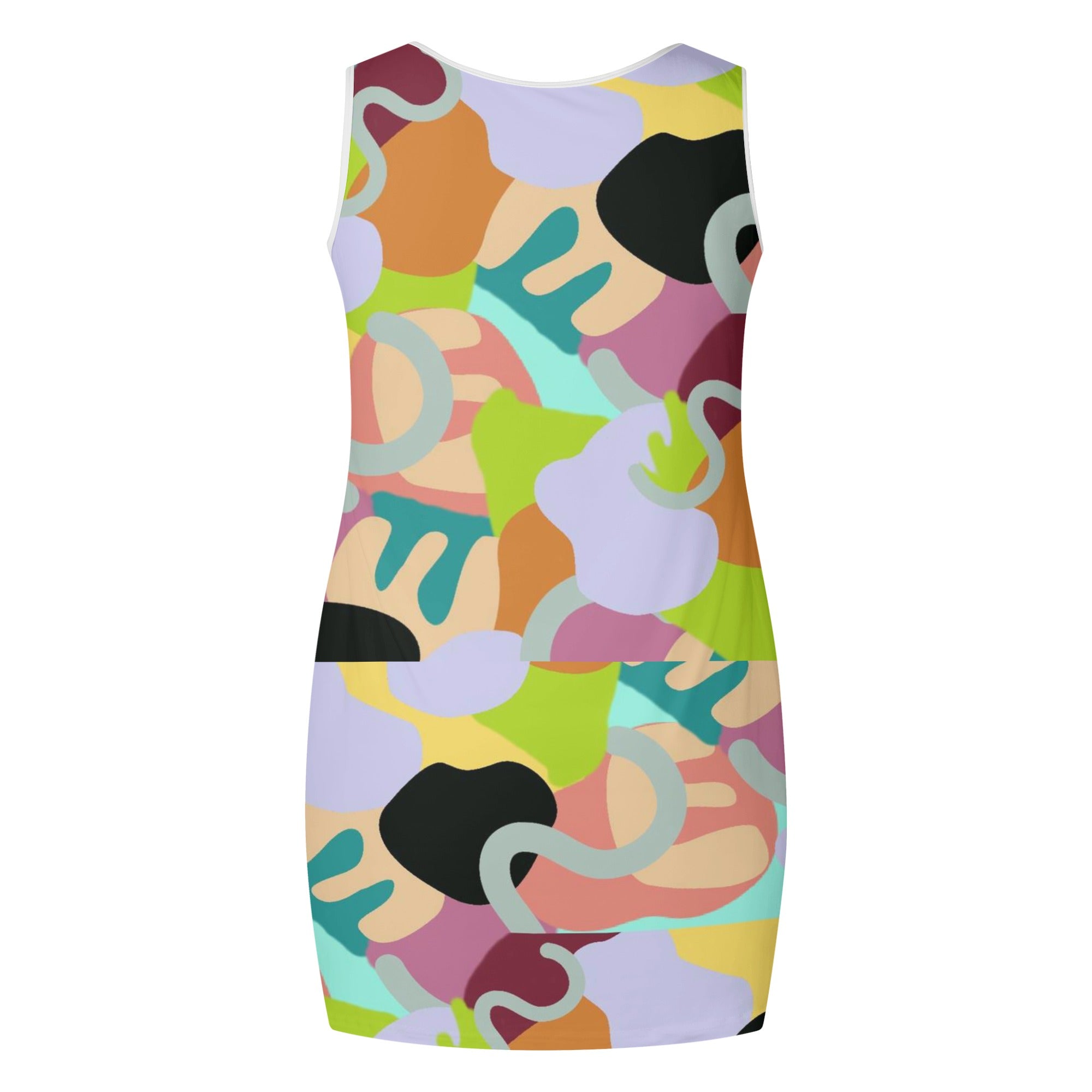 - Abstract Wild Women's Sleeveless Mini Dress Voluptuous (+) Plus Size - womens dress at TFC&H Co.