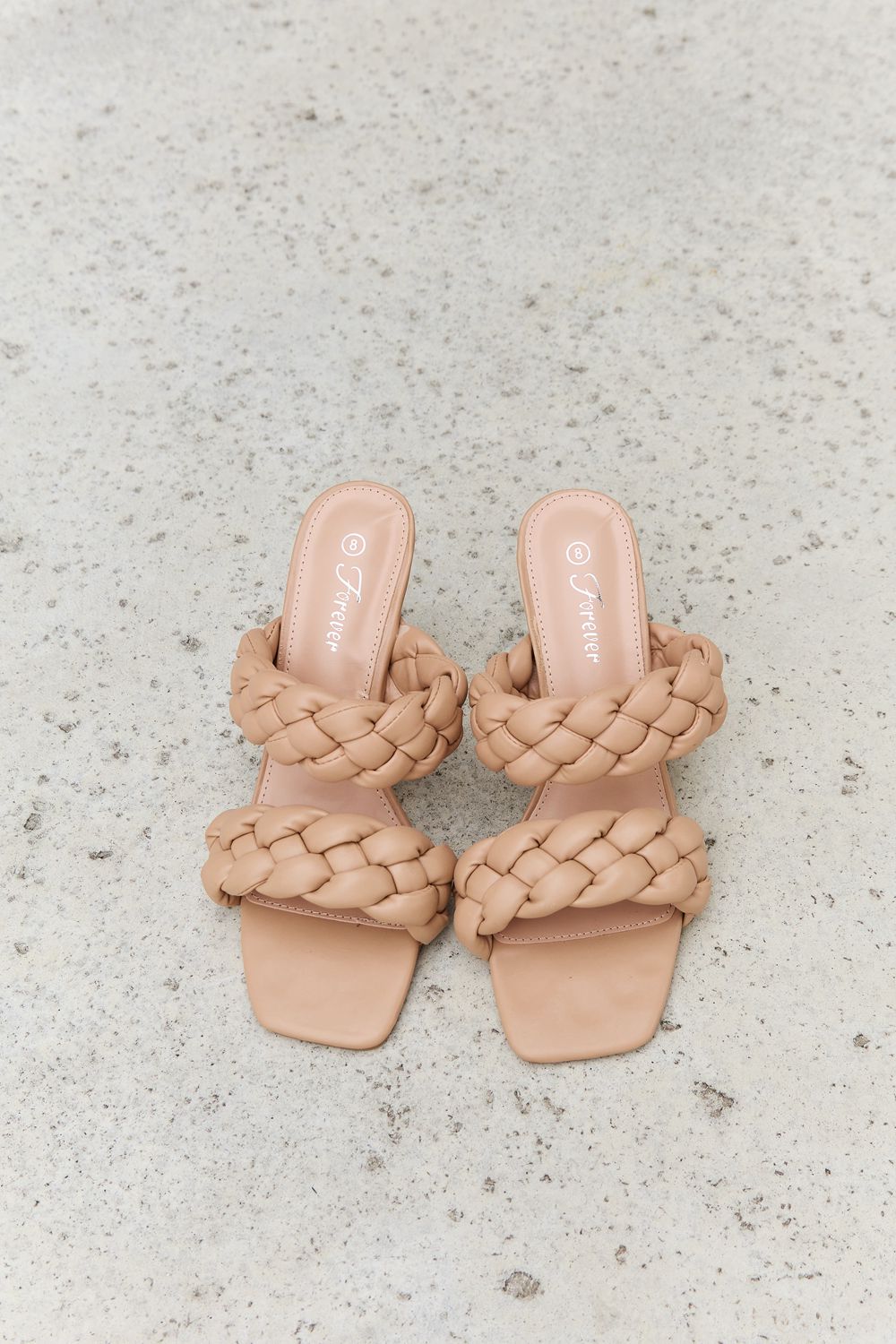 - Forever Link Double Braided Strap Mule Heels - Ships from The USA - womens heels at TFC&H Co.