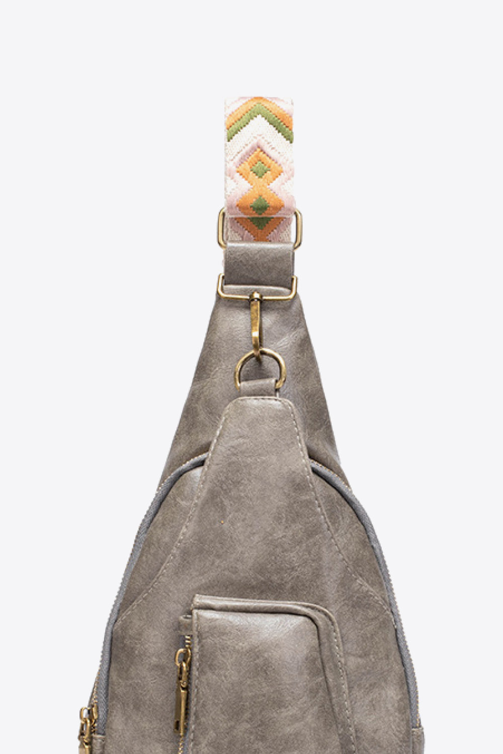 GRAY ONE SIZE - All The Feels PU Leather Sling Bag - handbag at TFC&H Co.